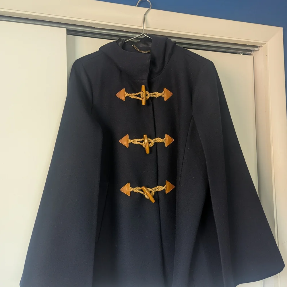 Navy Blue Cloak with Toggles by J. Crew - Picture 1 of 8